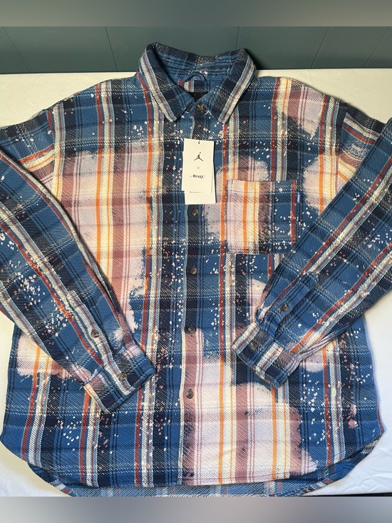 Jordan Other - Air Jordan x Awake NY Mens Bleached Flannel Shirt Size Large NWT